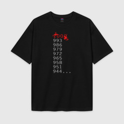 Женская футболка Oversize хлопок texturе Токийский гуль 1000 - 7