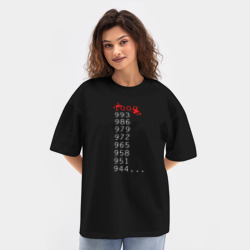 Женская футболка Oversize хлопок texturе Токийский гуль 1000 - 7 - фото 2