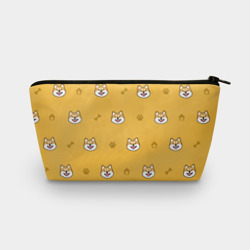 Косметичка 3D Сиба-ину. Акита-ину. Жёлтая