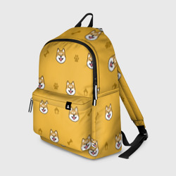 Рюкзак 3D Сиба-ину. Акита-ину. Жёлтая