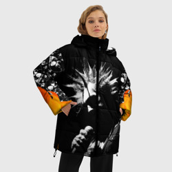 Женская зимняя куртка Oversize Король и Шут + Анархия спина - фото 2