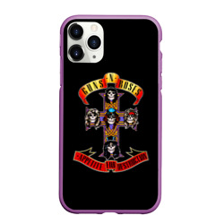 Чехол для iPhone 11 Pro Max матовый Guns n roses