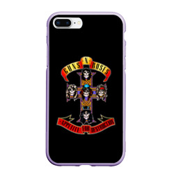 Чехол для iPhone 7Plus/8 Plus матовый Guns n roses + Спина