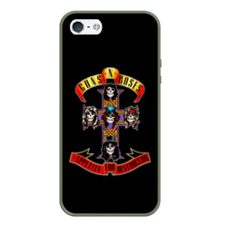 Чехол для iPhone 5/5S матовый Guns n roses + Спина