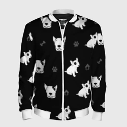 Мужской бомбер 3D Английский бультерьер