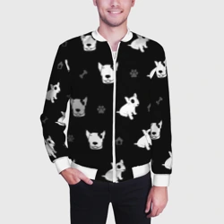 Мужской бомбер 3D Английский бультерьер - фото 2