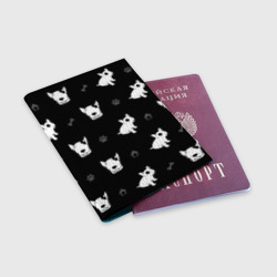 Обложка для паспорта матовая кожа Английский бультерьер - фото 2