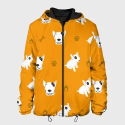 Мужская куртка 3D Английский бультерьер 2