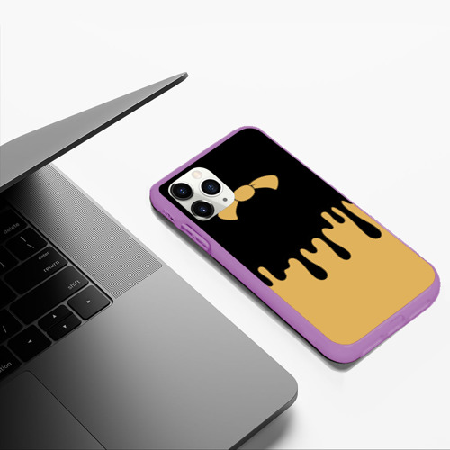 Чехол для iPhone 11 Pro Max матовый Bendy And The Ink Machine, цвет фиолетовый - фото 5