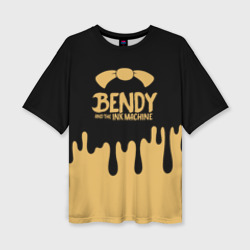 Женская футболка oversize 3D Bendy And The Ink Machine