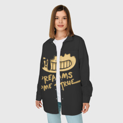 Женская рубашка oversize 3D Bendy And The Ink Machine - фото 2