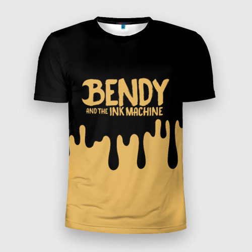 Мужская футболка 3D Slim с принтом Bendy And The Ink Machine, вид спереди #2