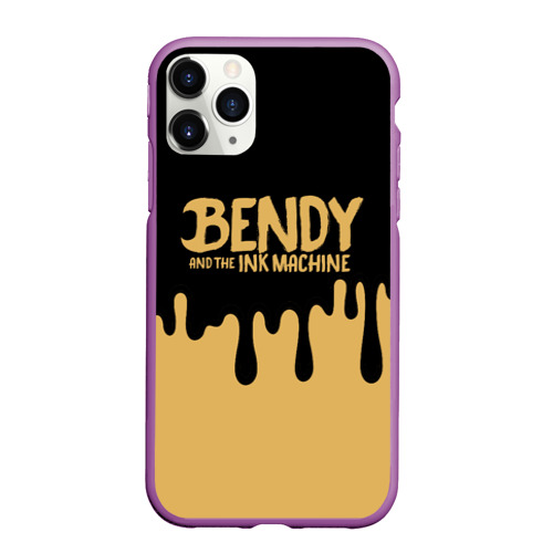 Чехол для iPhone 11 Pro Max матовый Bendy And The Ink Machine, цвет фиолетовый