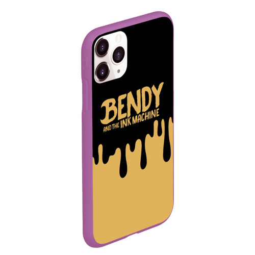 Чехол для iPhone 11 Pro Max матовый Bendy And The Ink Machine, цвет фиолетовый - фото 3