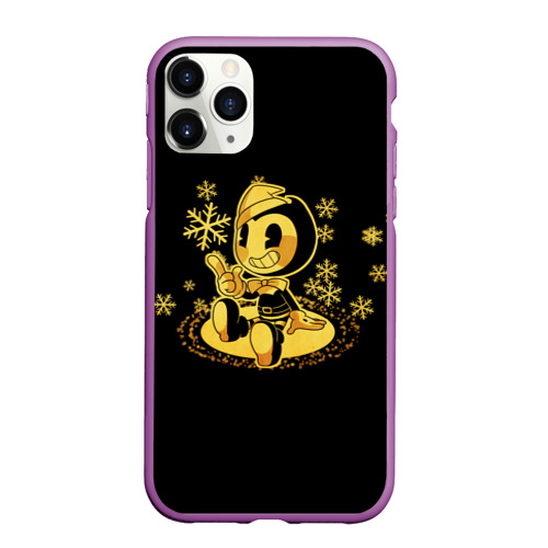 Чехол для iPhone 11 Pro Max матовый Bendy And The Ink Machine, цвет фиолетовый