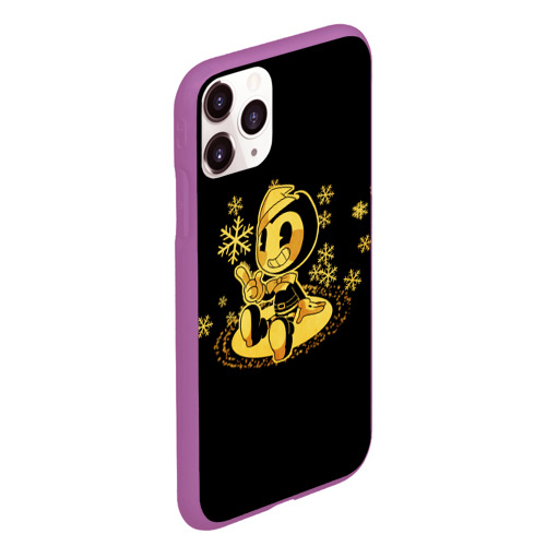 Чехол для iPhone 11 Pro Max матовый Bendy And The Ink Machine, цвет фиолетовый - фото 3