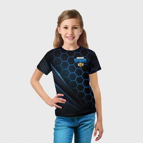 Детская футболка 3D с принтом Brawl Stars, вид сбоку #3