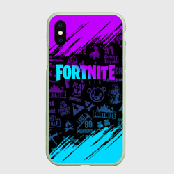 Чехол для iPhone XS Max матовый Fortnite Фортнайт