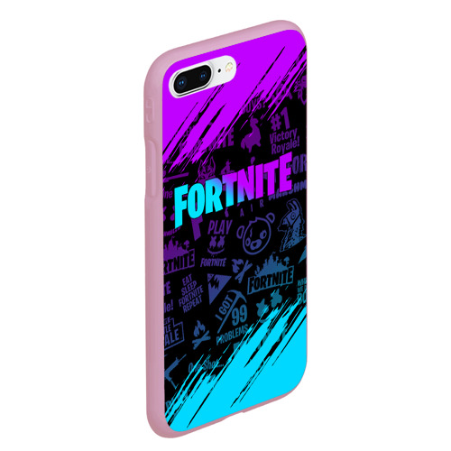 Чехол для iPhone 7Plus/8 Plus матовый Fortnite Фортнайт, цвет розовый - фото 3