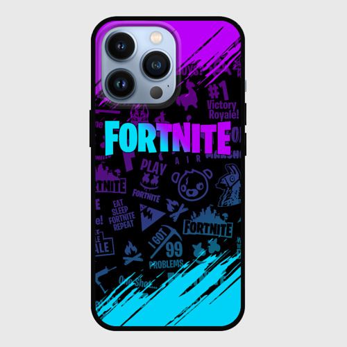 Чехол для iPhone 13 Pro Fortnite Фортнайт, цвет черный