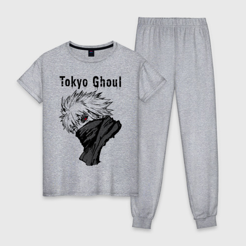 Женская пижама хлопок с принтом Токийский гуль, вид спереди #2