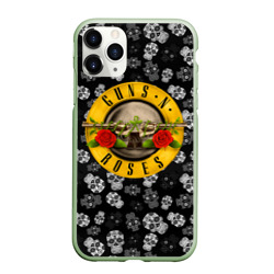 Чехол для iPhone 11 Pro матовый Guns n roses