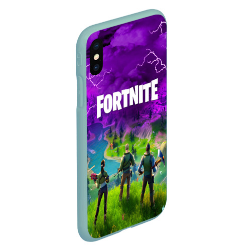 Чехол для iPhone XS Max матовый Фортнайт Fortnite, цвет мятный - фото 3