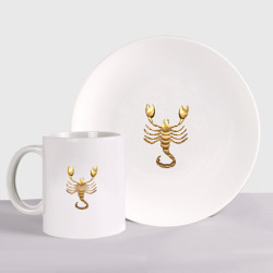 Набор: тарелка + кружка Скорпион