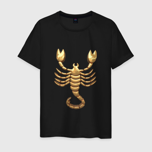 Мужская футболка хлопок Скорпион, цвет черный