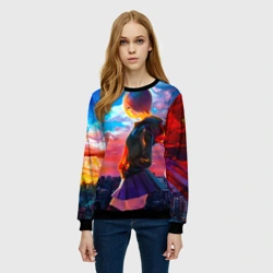 Женский свитшот 3D Токийский гуль - фото 2