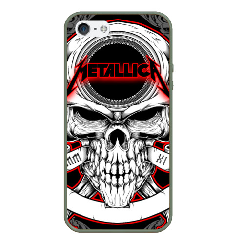 Чехол для iPhone 5/5S матовый Metallica, цвет темно-зеленый