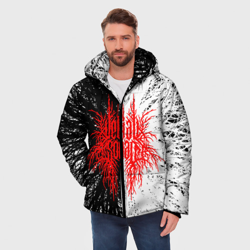 Мужская зимняя куртка 3D с принтом Velial Squad, фото на моделе #1
