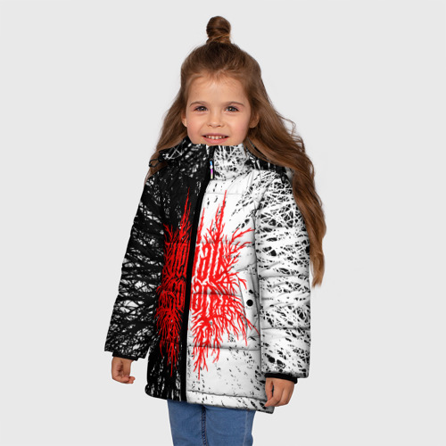 Зимняя куртка для девочек 3D с принтом Velial Squad, фото на моделе #1