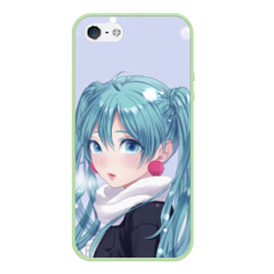 Чехол для iPhone 5/5S матовый Hatsune Miku. Winter