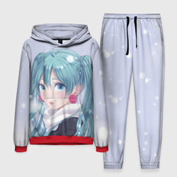 Мужской костюм с толстовкой 3D Hatsune Miku. Winter