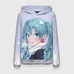 Женская толстовка 3D Hatsune Miku. Winter