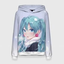 Женская толстовка 3D Hatsune Miku. Winter