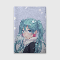 Обложка для автодокументов Hatsune Miku. Winter