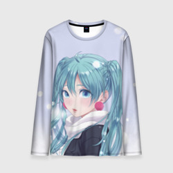 Мужской лонгслив 3D Hatsune Miku. Winter