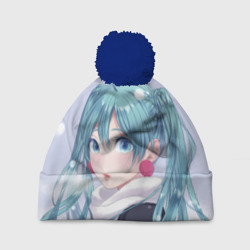 Шапка 3D c помпоном Hatsune Miku. Winter