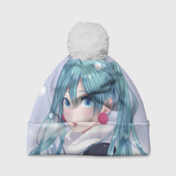 Шапка 3D c помпоном Hatsune Miku. Winter