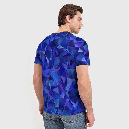 Мужская футболка 3D Неоновые кристалы, цвет 3D печать - фото 4