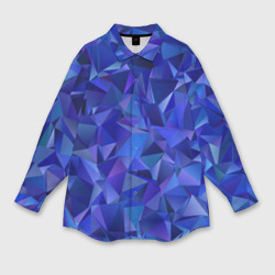 Женская рубашка oversize 3D Неоновые кристалы