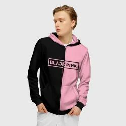 Мужская толстовка 3D на молнии Blackpink - фото 2