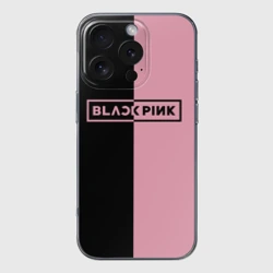 Чехол для iPhone 16 Pro Max силиконовый с защитой камеры Blackpink