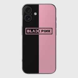 Чехол для iPhone 16 силиконовый с защитой камеры Blackpink