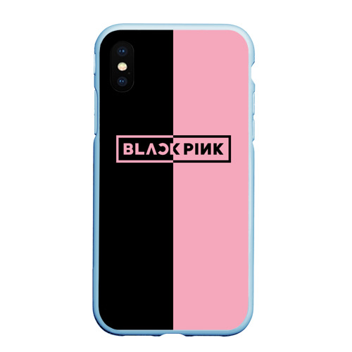 Чехол для iPhone XS Max матовый Blackpink, цвет голубой