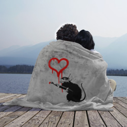 Плед 3D Banksy Бэнкси сердце love - фото 2