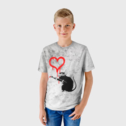 Детская футболка 3D Banksy Бэнкси сердце love - фото 2