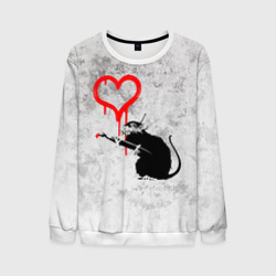 Мужской свитшот 3D Banksy Бэнкси сердце love
